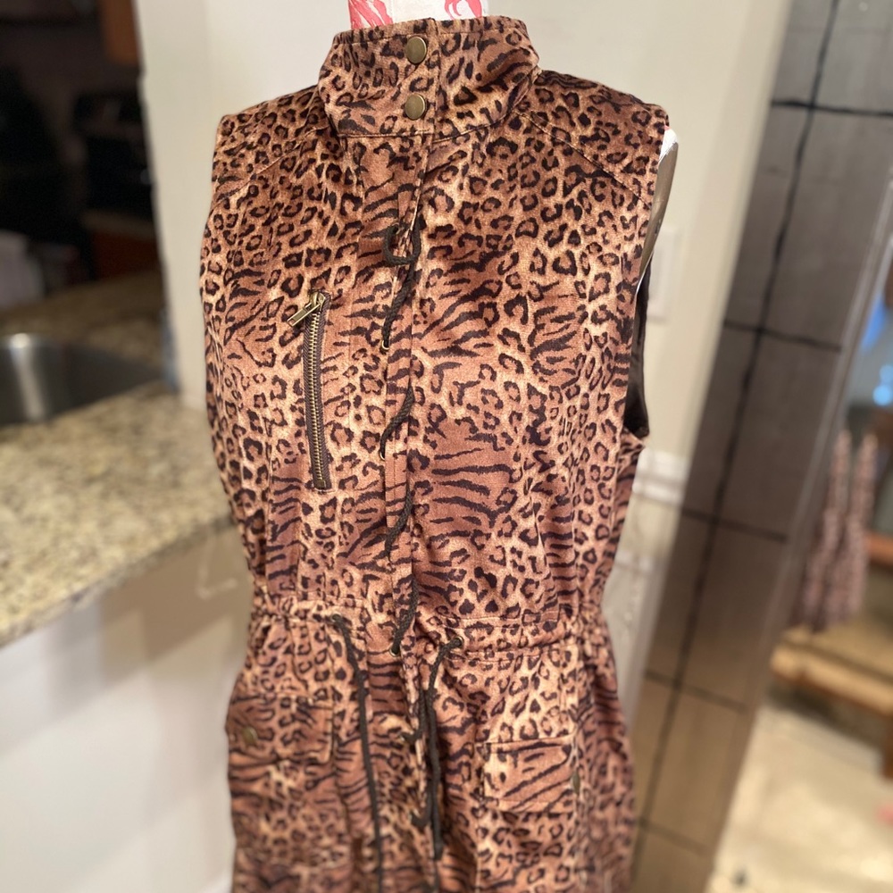 Cheetah print vest